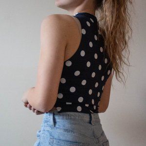 Polka dot muscle tee